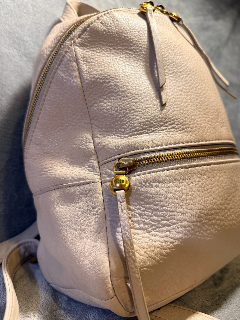 HOBO International Cliff Cream Leather Backpack with Gold Hardware - Picture 3 of 12